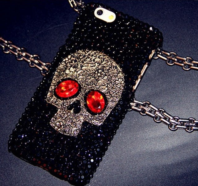 skull punk rock bling-bling  phone case