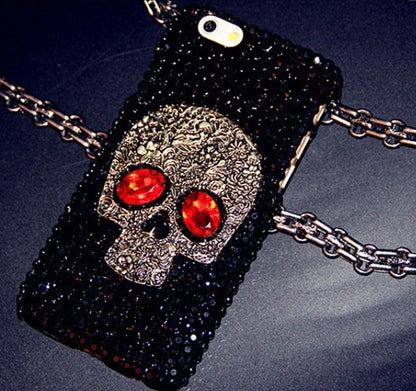 skull punk rock bling-bling  phone case