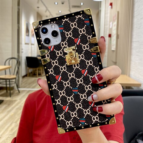 Square retro phone case