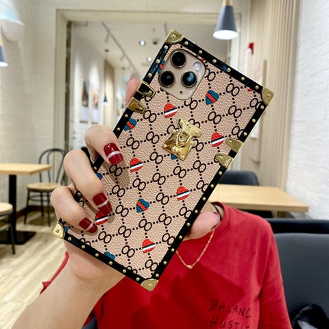 Square retro phone case