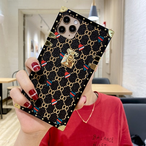 Square retro phone case